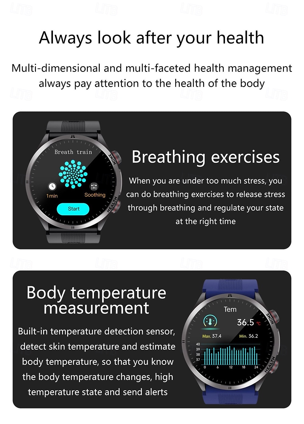 S26 Smart Watch 1.43 inch Smartwatch Bluetooth ECG+PPG Temperature Monitoring Pedometer Compatible with Android iOS Men Hands-Free Calls Message Reminder 49mm Watch 2025 - $178.99 –P18