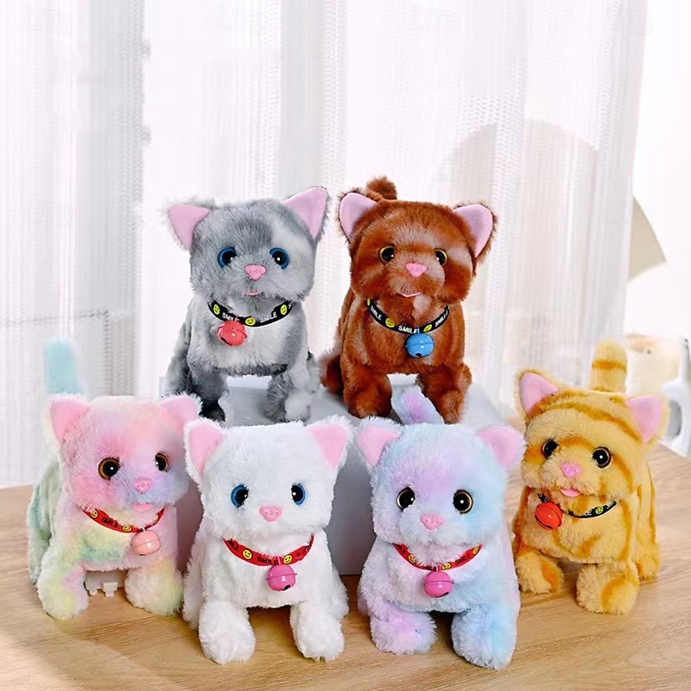 Plush Cat Stuffed Animal Interactive Cat Robot Robotic Cat Barking Meow Kitten Touch Control Electronic Pet Robot Kitty Toy Animated Cat for Girl Baby Kid 2025 - $23.99 –P1
