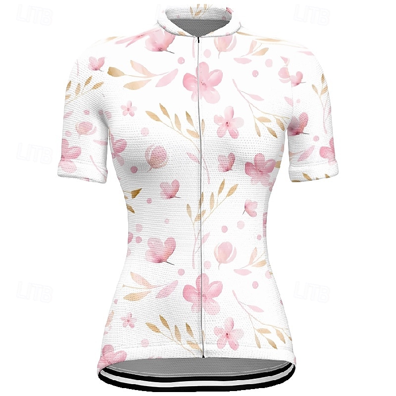 Mujer Maillot de Ciclismo Flor Manga Corta Bicicleta Camiseta Maillot con 3 bolsillos traseros MTB Bicicleta Montaña Secado rápido Diseño Anatómico Capilaridad Transpirable Deportes Amarillo Rosa Azul 2026 - $23.99 –P5