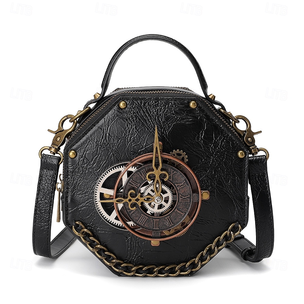 Punk & Gothique Steampunk Sac Sac à Bandoulière Rivet Equipement Déguisement Femmes Halloween Carnaval Soirée Décontracté Quotidien LARP Adulte Sac de 2026 ? $40.99 –P5