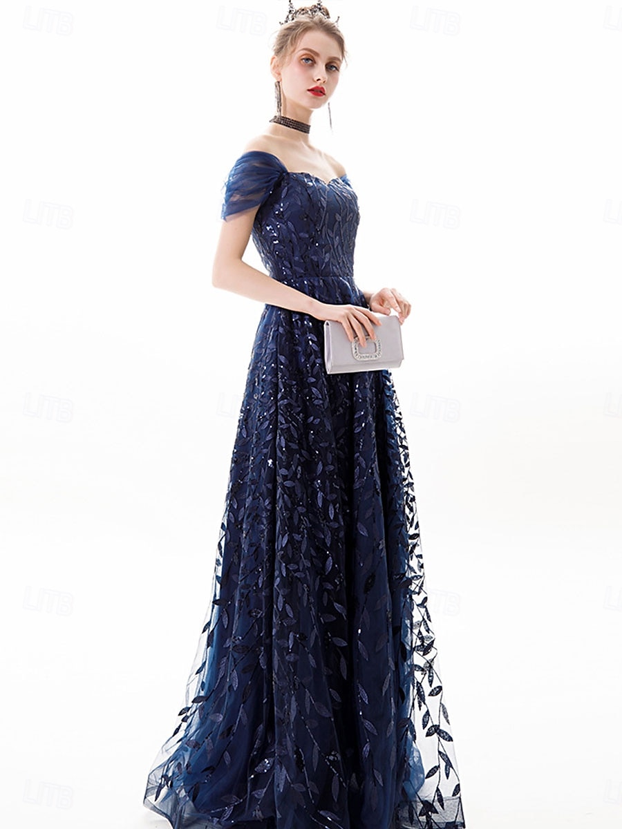 Robe de bal A-Line de quinceanera Élégante robe de mariage invité longueur au sol manches courtes dénudée en polyester sans dos avec plis de 2025 ? $109.99 –P2