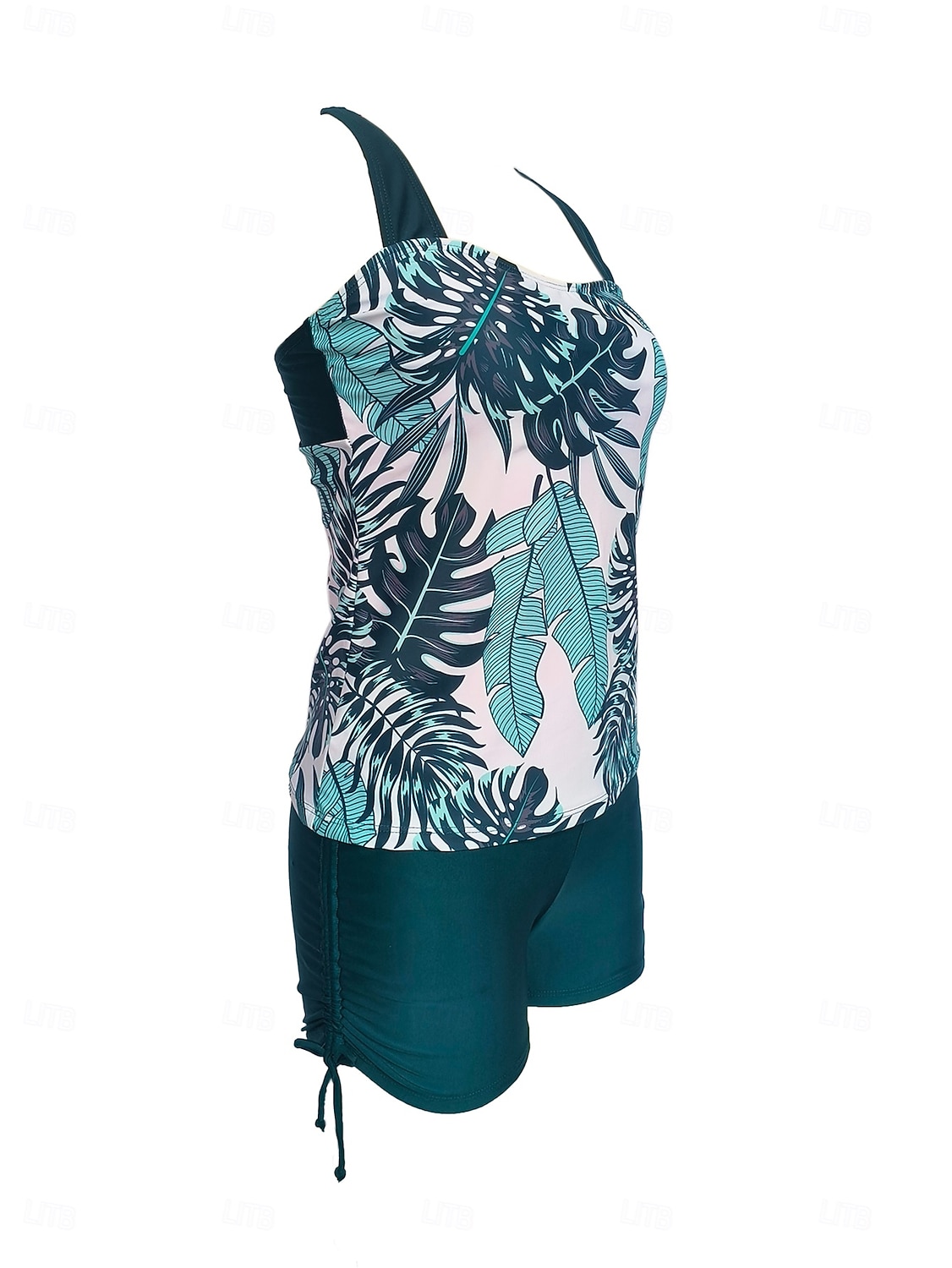 Mulheres Roupa de Banho 2 partes Calção roupa de banho Frente Única Geométrico Férias Roupa de Praia Gráfico Folhas Scoop pescoço Sem Manga Fatos de banho de 2025 por $26.99 –P6