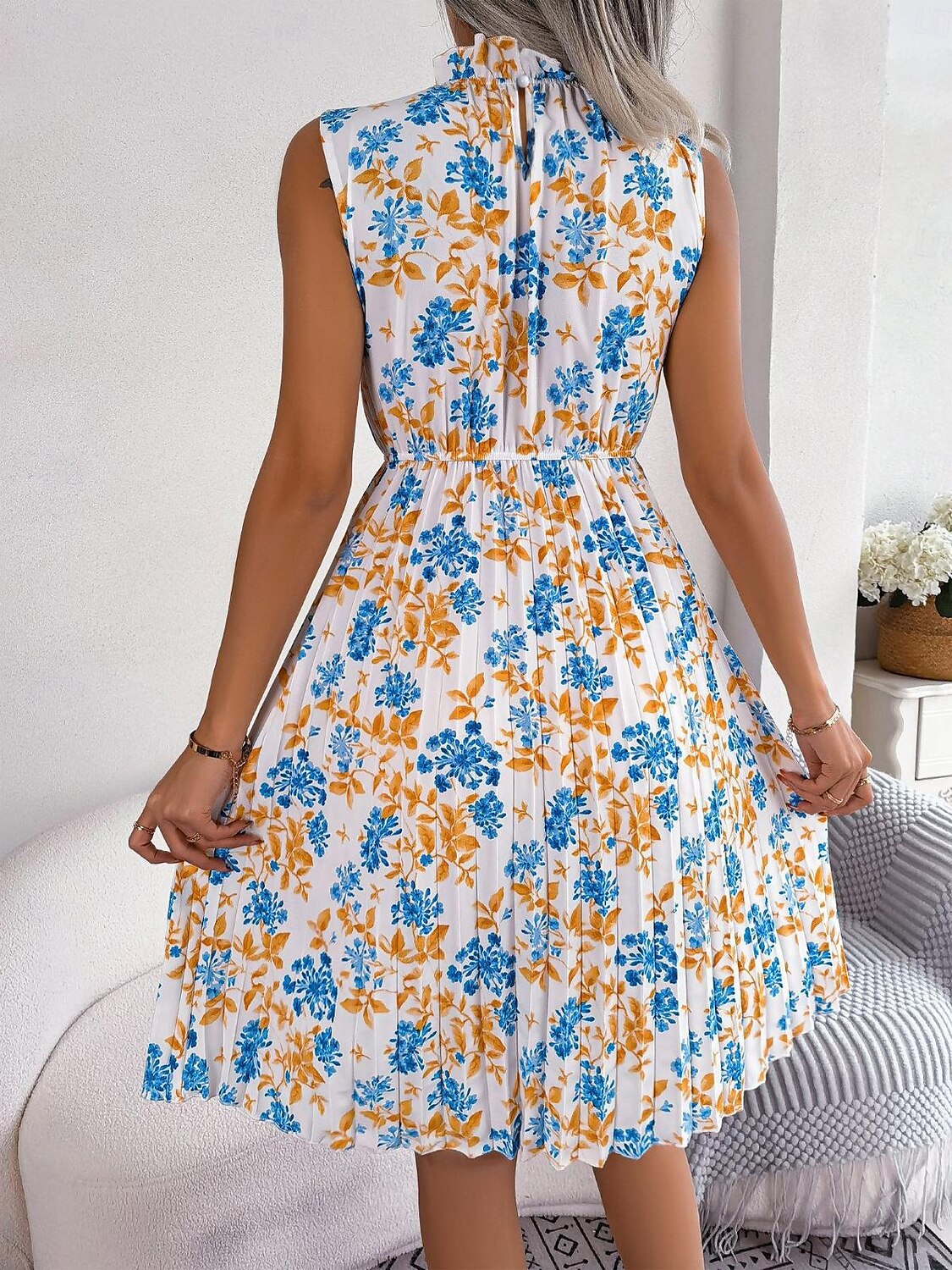 Ramadán Női Szabályos Midi ruha Boho elegáns ruhák Boho ruha Rakott ruha Vállon kívüli ruha Csehország Stílusos Szexi Ujjatlan Vakáció Parti Születésnap Karcsúsított Virágos Grafika Ujjatlan 2025 - $25.99 –P2