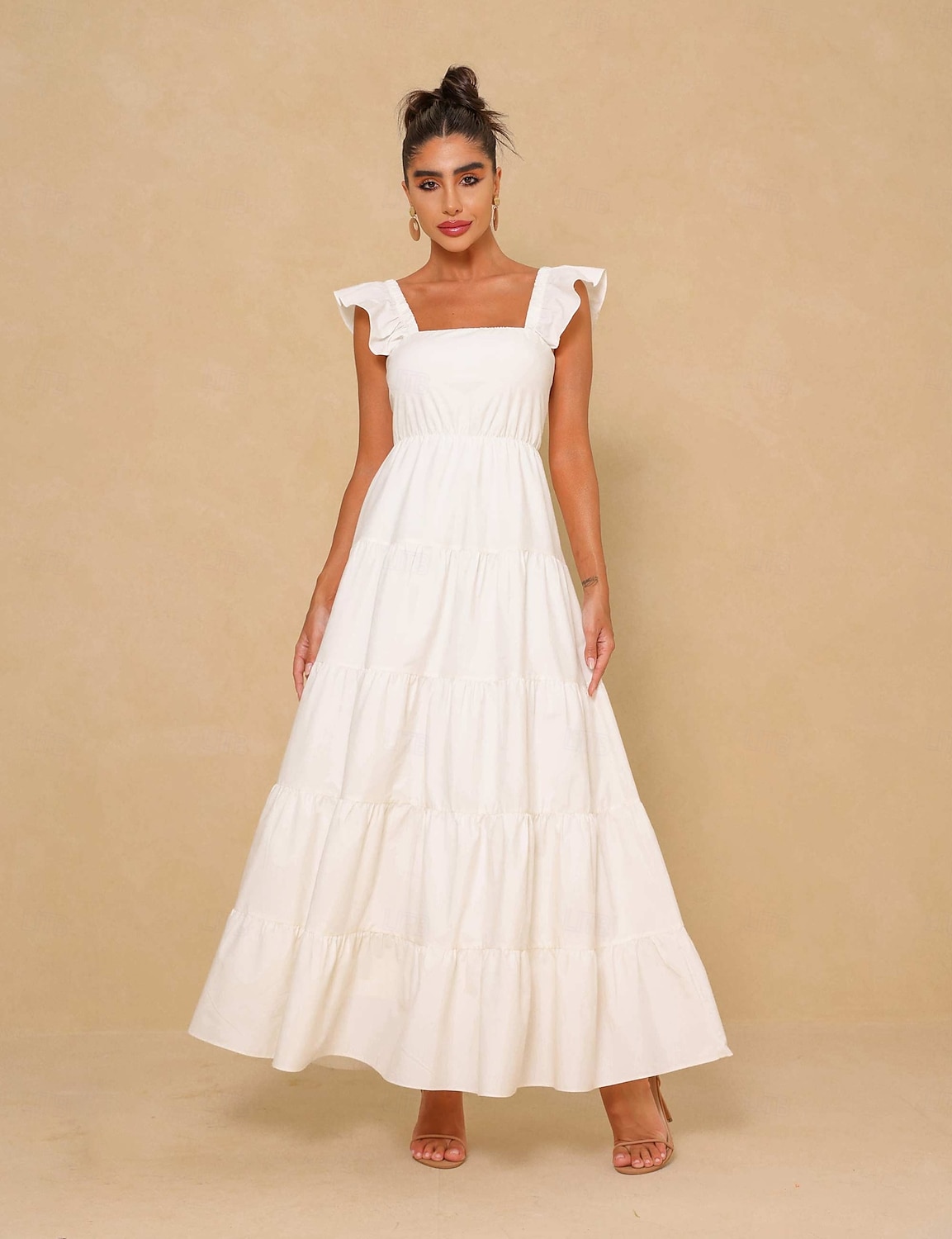 Retro Vintage Mittelalterlich Renaissance Midlänge Kleid Ausgestelltes Kleid Flattrige Ärmel Regentschaft inspiriert Damen Karneval Valentinstag Hochzeit Urlaub Alltagstauglich Erwachsene Kleid 2025 - $24.99 –P1