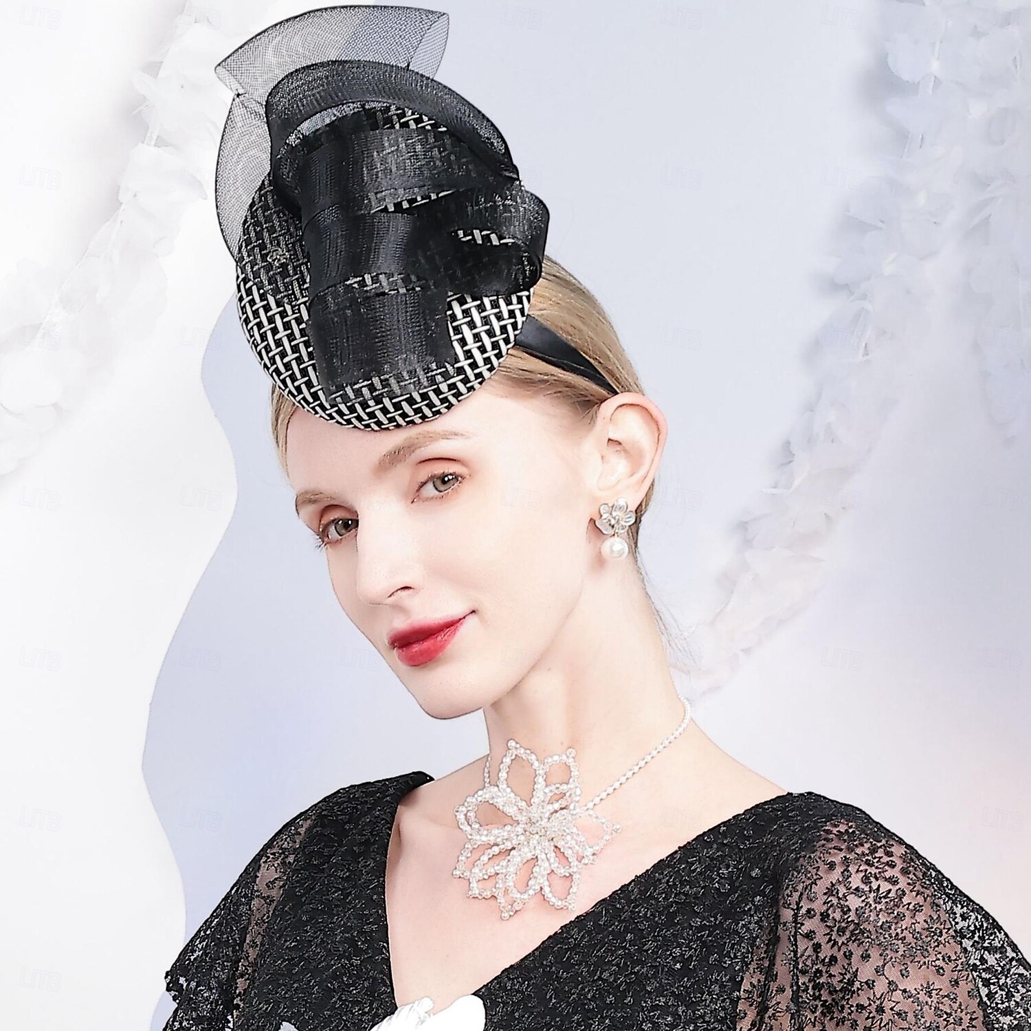 kalapok tüllszálas tányér / cloche kalap csészealj kalap pillbox sapka esküvői tea party elegáns esküvő szalagokkal fejdísz fejfedő 2025 - $37.99 –P12