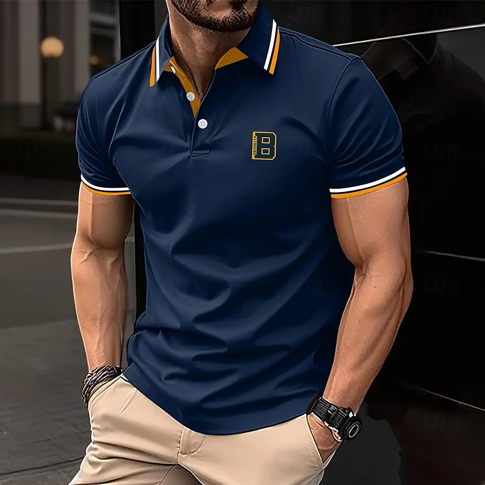 Per uomo Lettera Polo Sportivi Manica Corta Magliette polo Camicie con Colletto Business Casual Scuola All'aperto Abbigliamento quotidiano Abbigliamento da casa Stampa 3D Estate Primavera Autunno del 2025 a $27.99 –P2