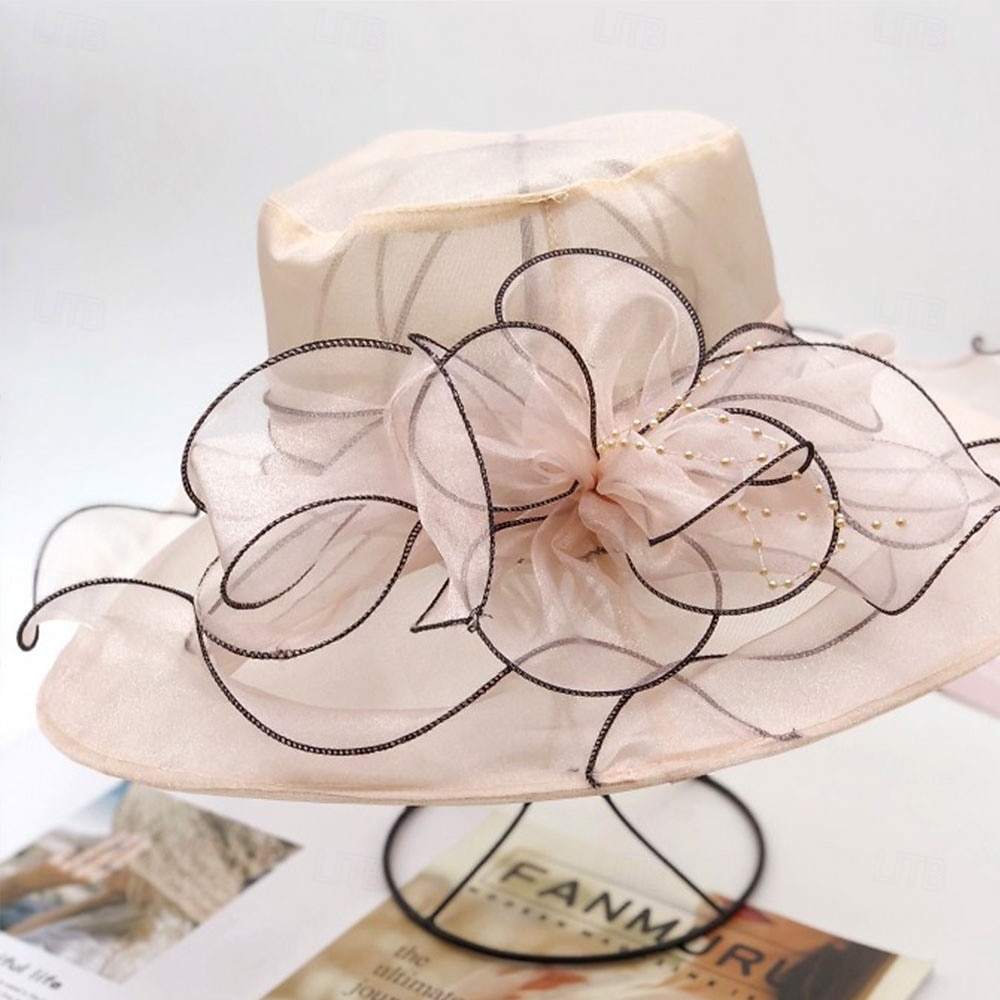 Hats Organza Sun Hat Holiday Tea Party Horse Race Cocktail Elegant Vintage Cute With Feather Floral Headpiece Headwear 2026 - $17.49 –P13