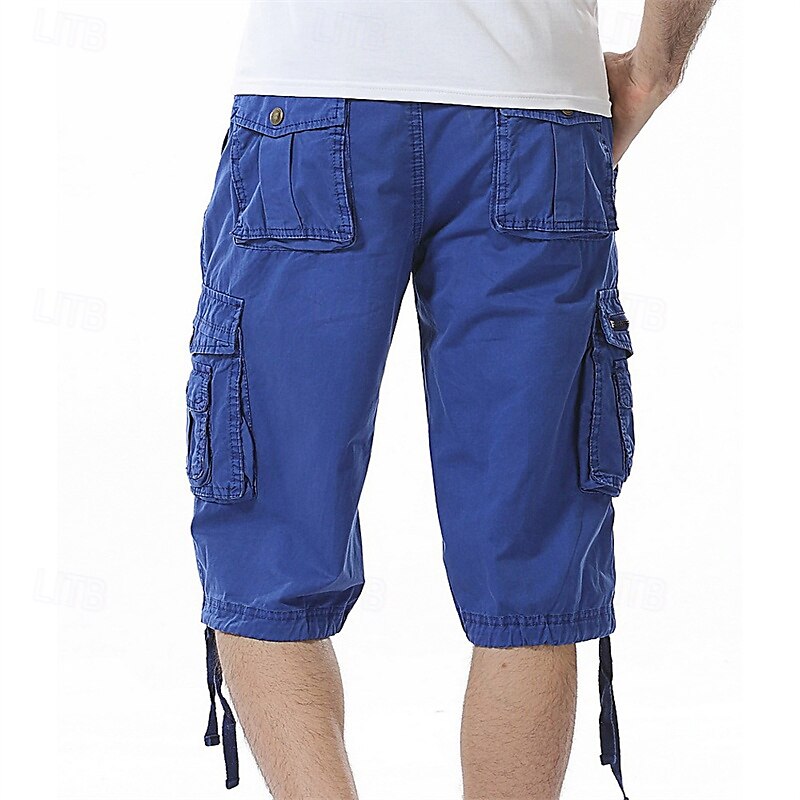Homens Bermuda Cargo Calção Shorts de verão Bolso multi Bolso com aba Tecido Conforto Vestível Comprimento do joelho Ao ar livre Esporte Diário Moda Casual Preto Vinho de 2025 por $35.99 –P6