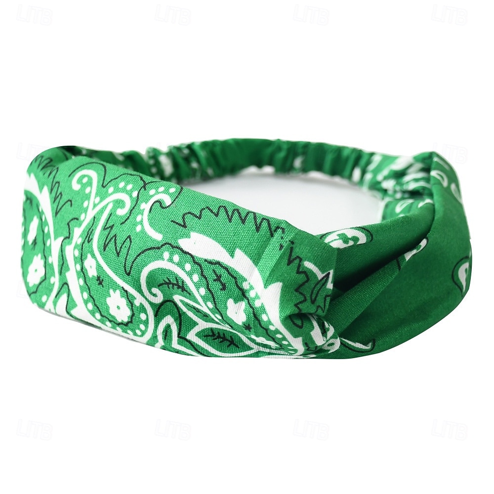 Fasce per testa bohemien elastiche con motivo paisley fasce per capelli in poliestere traspirante per danza hip hop e sport fasce rinfrescanti per sport abbigliamento casual tessuto assorbente del 2025 a $9.49 –P5