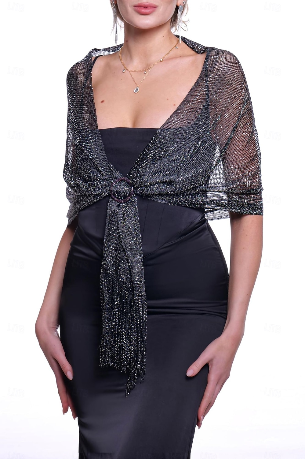 Retró Ordító 20-as évek 1920-as évek sál Wrap Kendők A nagy Gatsby Flapper lány Rojt Tömör szín Női Farsang Valentin nap Esküvő Estély Álarcos mulatság Felnőttek Kendő 2025 - $10.99 –P4