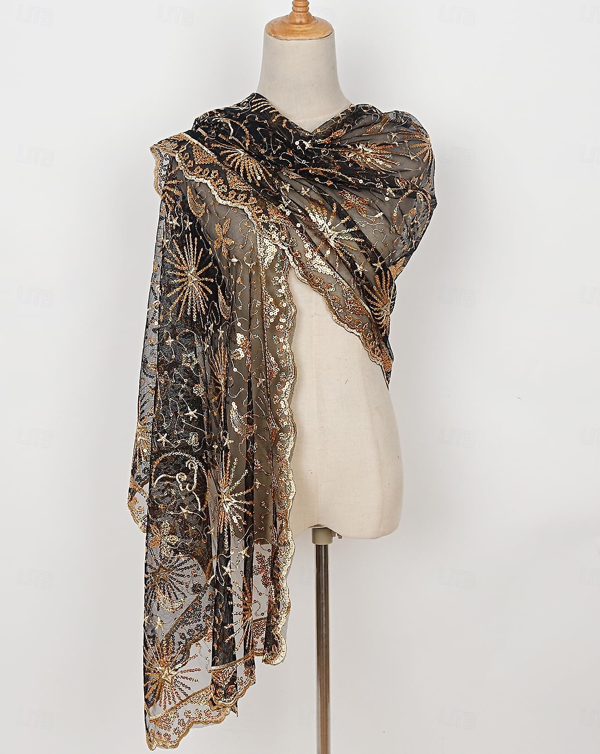 Retro Řvoucí 20s 20. léta 20. století šátek Wrap Přehozy přes ramena Velký Gatsby Flitry Maškarní kostým Dámské Karneval Svatební Večerní oslava Plesová maškaráda Dospělé Šátek 2025 - $17.49 –P3
