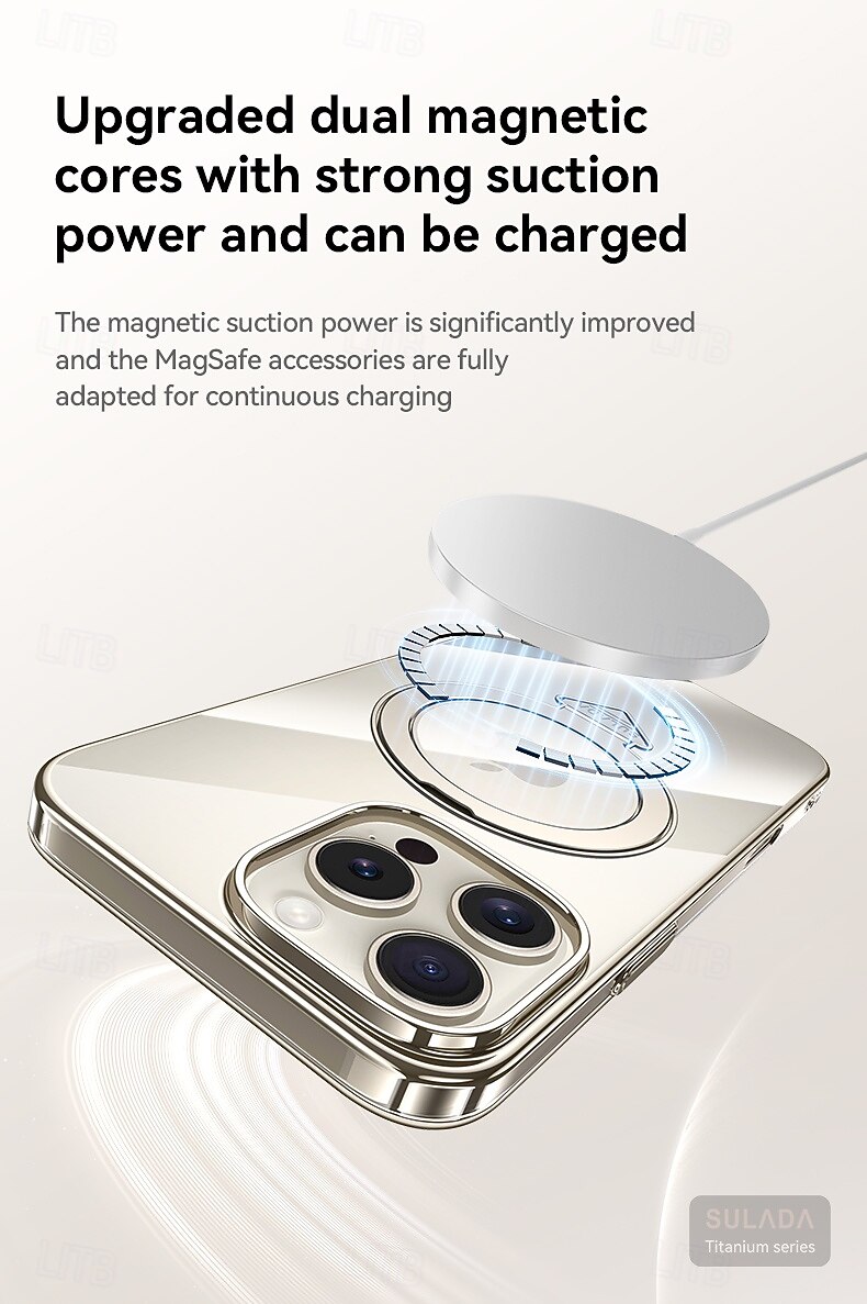 Phone Case For iPhone 17 Pro Max 17 Air 16 15 Pro Max Back Cover with Stand Holder Magnetic Support Wireless Charging Retro PC 2025 - $18.99 –P15