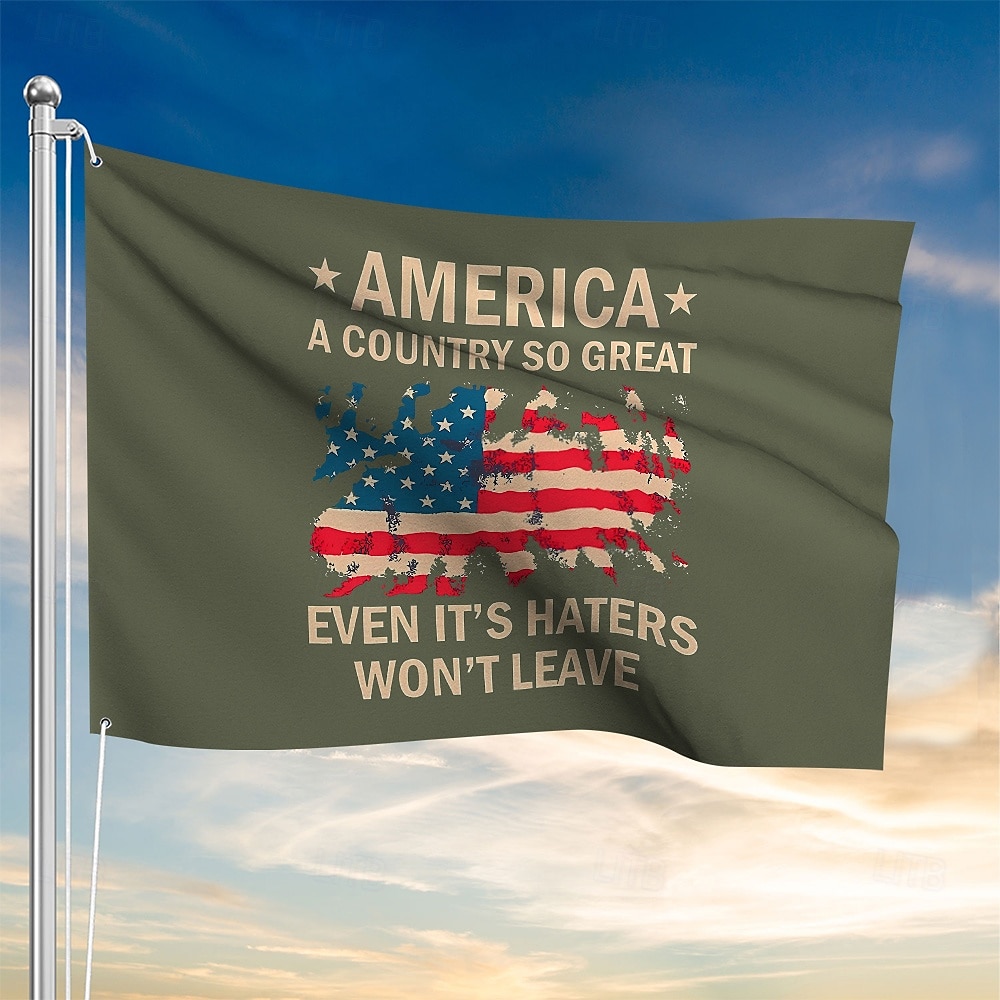 Steag patriotic 4 iulie Exterior Interior cu gromete Ziua Independenței Decoruri pentru curte și grădină americană Banner semn de sărbătoare 2025 - $10.49 –P13