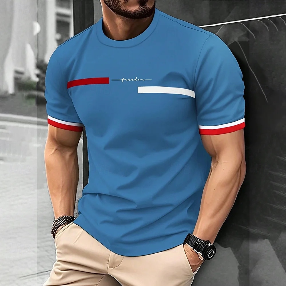 Homme T-shirt Chemise à manches courtes Manche Courte Col Rond Printemps & Automne impression de lettre Mode Designer Imprimé Vacances Rue Sortir Bleu marine Noir Blanche T-shirt haut de gamme pour de 2025 ? $11.99 –P4