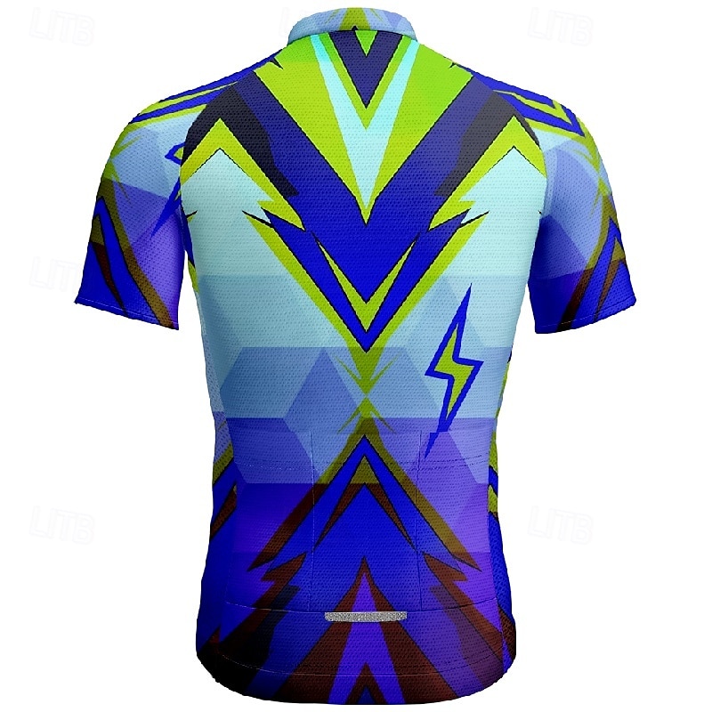 Homme Maillot de cyclisme Manche Courte Cyclisme T-shirt Maillot avec 3 poches arrière VTT Vélo tout terrain Respirant Séchage Rapide Design Anatomique Évacuation de l'Humidité Pourpre foncé Bleu de 2025 ? $20.79 –P13