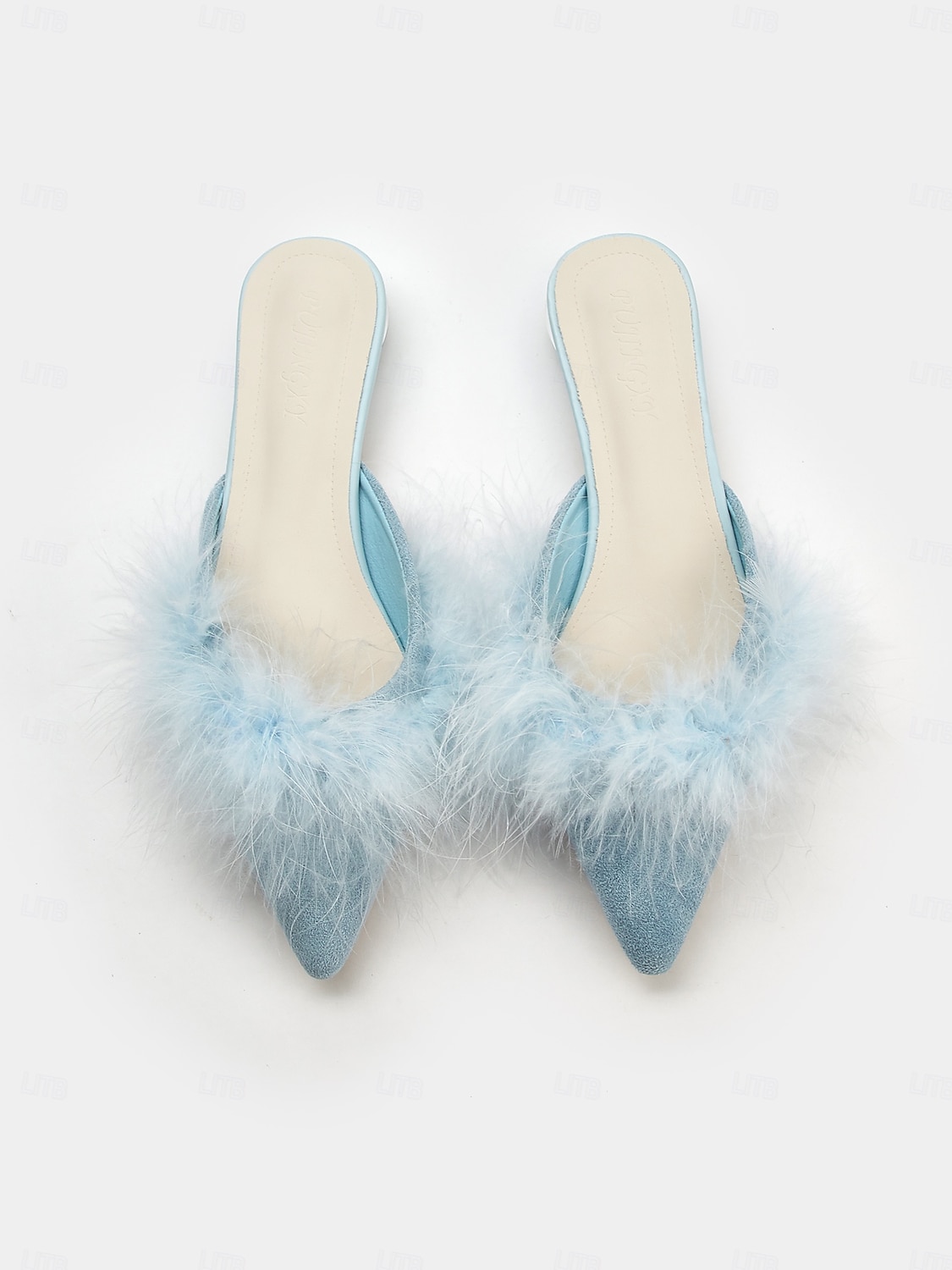 weiße, flauschige Pantoletten mit spitzer Spitze – gemütliche Slipper aus Kunstfell für lässig-schicke Outfits 2025 - $26.99 –P2