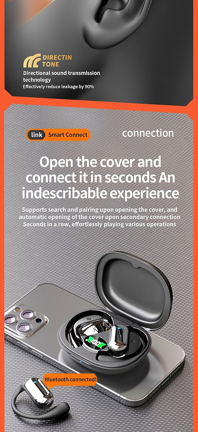 Bluetooth Headset Real Time Translation Headset Talking Music 144 Languages Translation Touch Headset AI Translation Headset Long Term Sports Noise Cancellation Waterproof LED Digital Display 2025 - $15.99 –P11