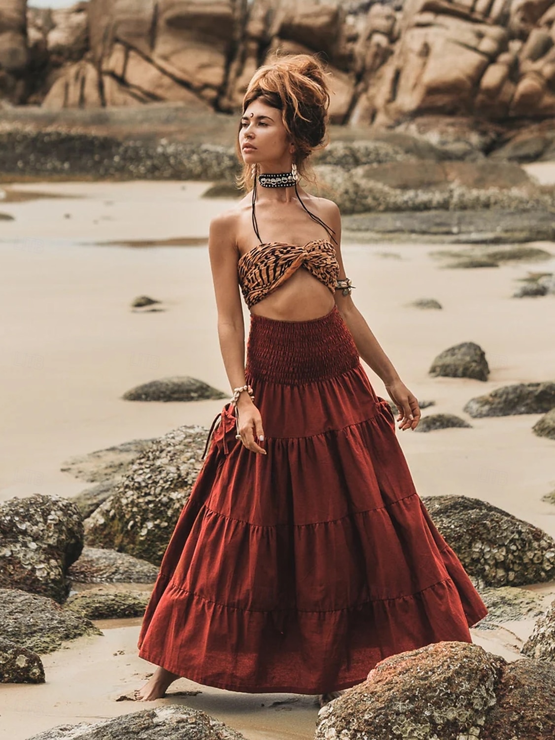 Retrò Vintage Medievale Rinascimento Maxi Gonna Fiera del Ren Vichinghi Elfico Elastico in vita Ispirato alla Reggenza Tinta unica Per donna Fantasia Mascherata Vacanza Casual Quotidiano LARP Adulti del 2025 a AU $31.59 –P3