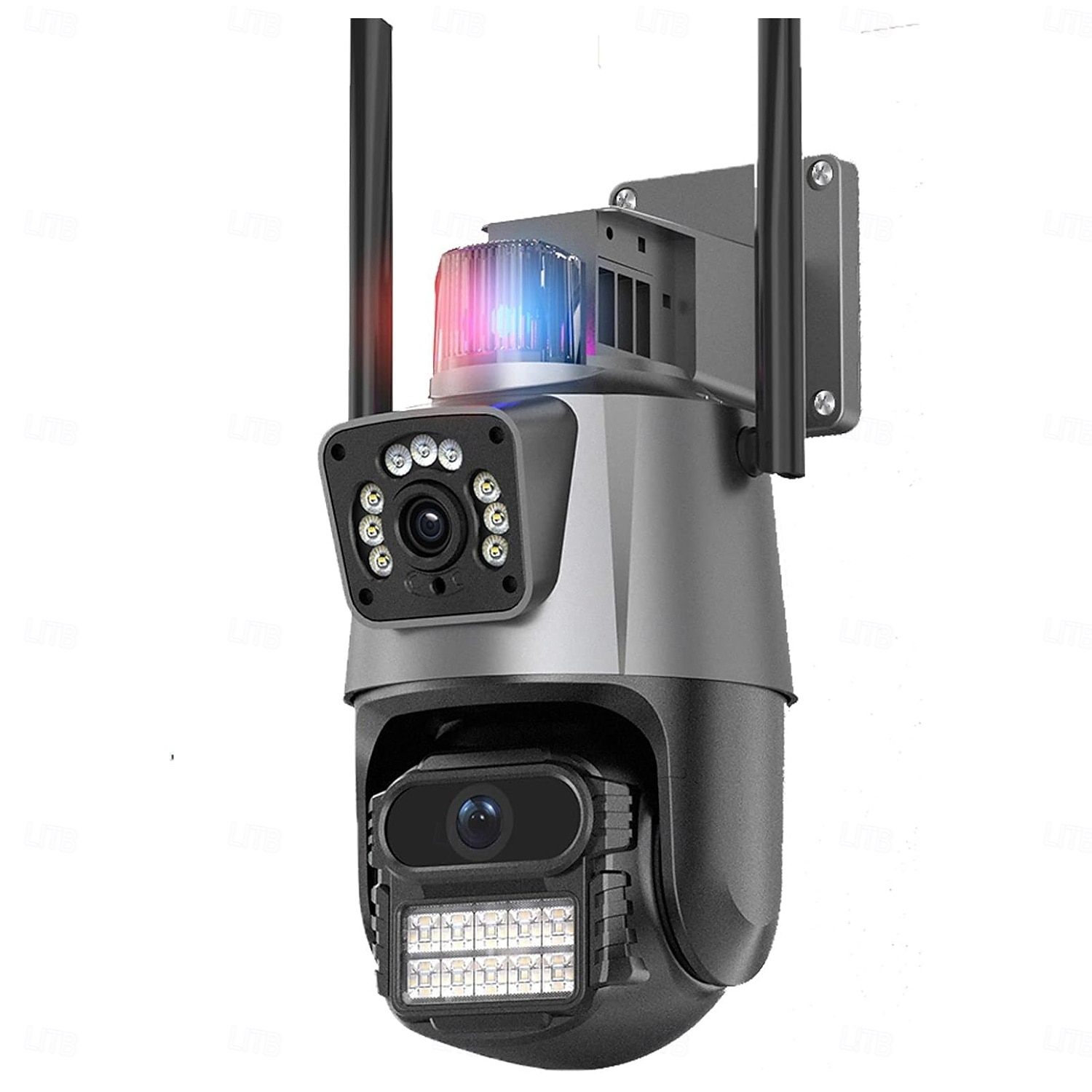 עדשה כפולה מצלמת אבטחה אלחוטית חיצונית ip66 1080p hd wifi ptz מצלמת ip מצלמת מעקב עם אודיו דו כיווני צבעי ראיית לילה זיהוי תנועה עבור google assistant  & אמזון אלכסה 2025 - $99.99 –P7
