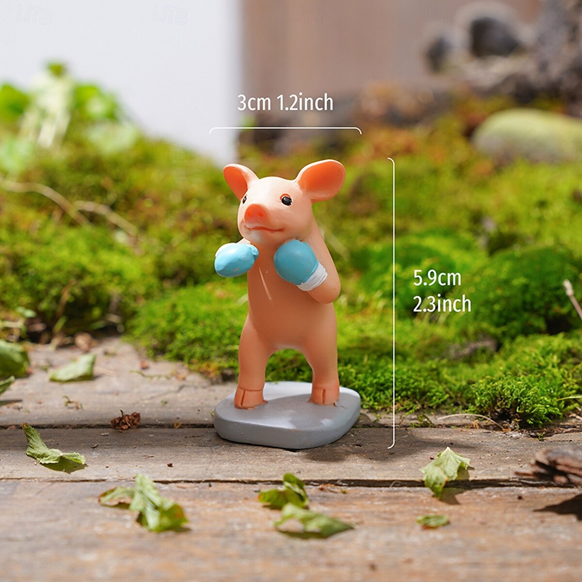 statua animale in miniatura a forma di maiale, decorazione da giardino in resina impermeabile dipinta a mano, piccola statuetta di maiale per casa, cortile, patio, bonsai, ornamento animale in del 2025 a $7.49 –P6
