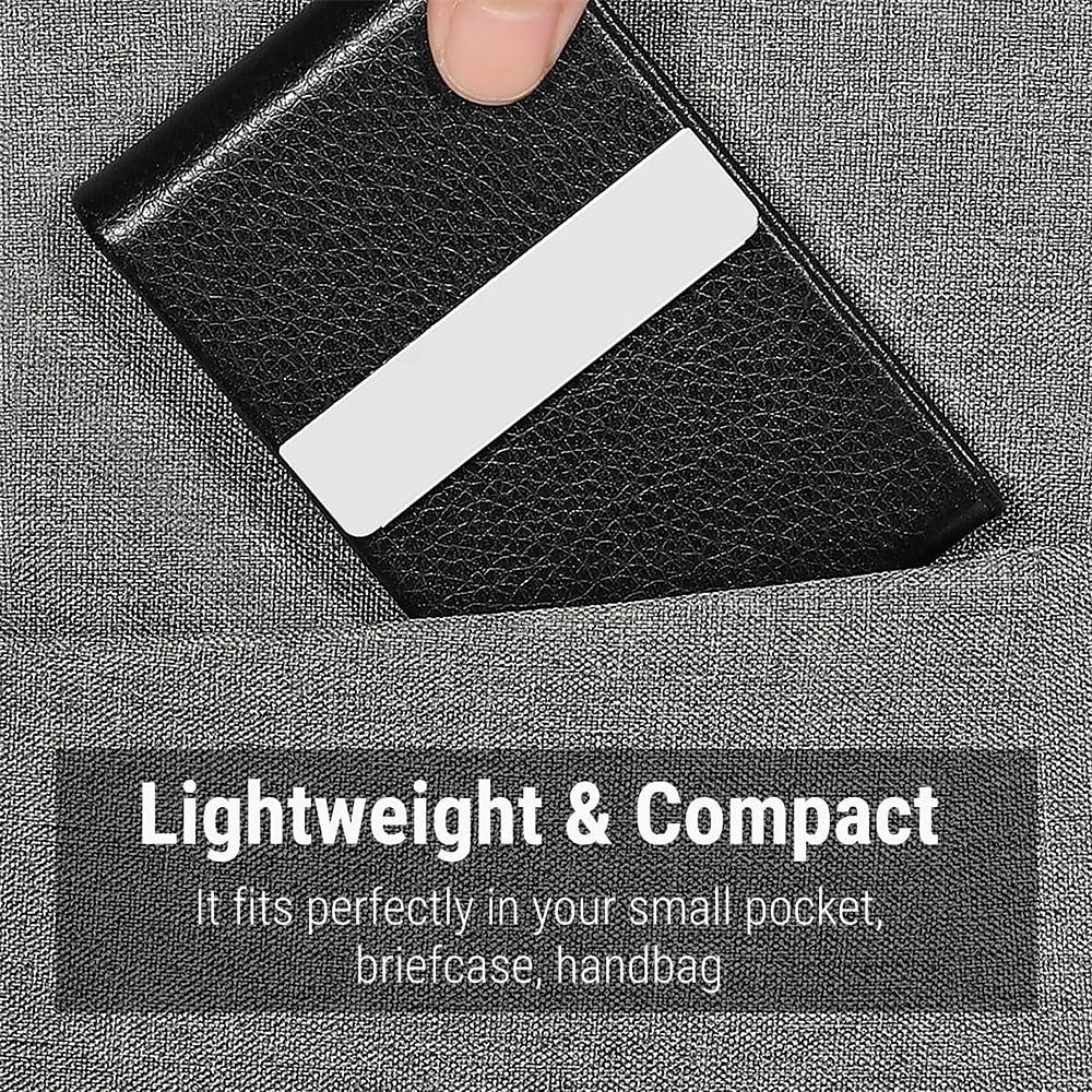 Porte-cartes de visite en cuir synthétique, étui pour cartes de visite, porte-cartes de poche, porte-cartes de visite fin en métal, porte-cartes de visite bloquant les RFID avec fermeture magnétique de 2025 ? $11.99 –P3