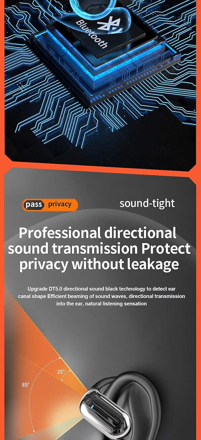 Bluetooth Headset Real Time Translation Headset Talking Music 144 Languages Translation Touch Headset AI Translation Headset Long Term Sports Noise Cancellation Waterproof LED Digital Display 2025 - $15.99 –P10