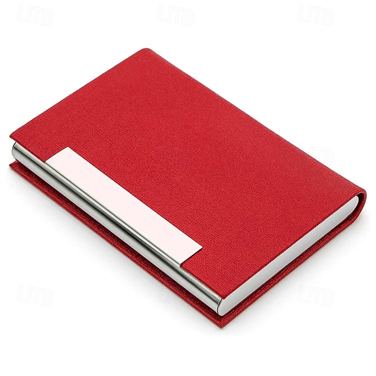 Business Card Holder/ Case Professional PU Leather & Stainless Steel Multi Wallet Credit Card ID Case/Holder 2025 - $9.99 –P8