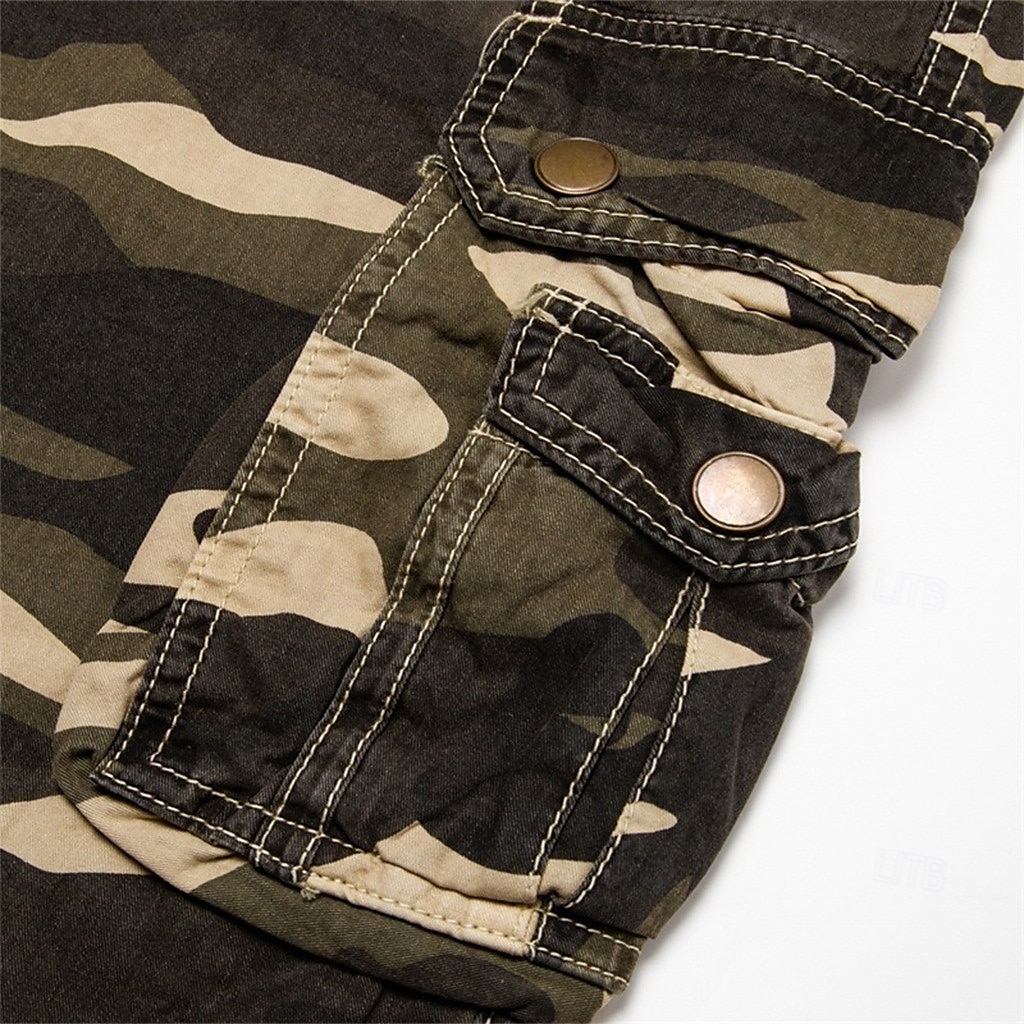Hombre Pantalón Corto Cargo Shorts para senderismo Bolsillo Multi bolsillo Color Camuflaje Comodidad Transpirable Corto Casual chino Camuflaje rojo Camuflaje Azul Rígido 2025 - $28.99 –P11