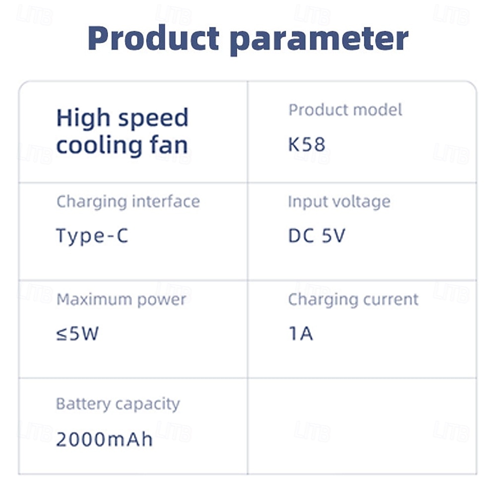 Portable Ice Cooling Fan with Cold Compress, Digital Display, 100-Speed Adjustable, USB Rechargeable 2025 - $29.99 –P8