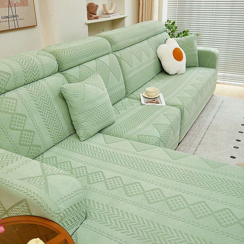 Elastic Jacquard Fabric Sofa Cover Stretch Couch Cover Sectional L Shape Sofa Slipcover Corner Case for Living Room 1/2/3/4 Seat 2025 - $40.99 –P7