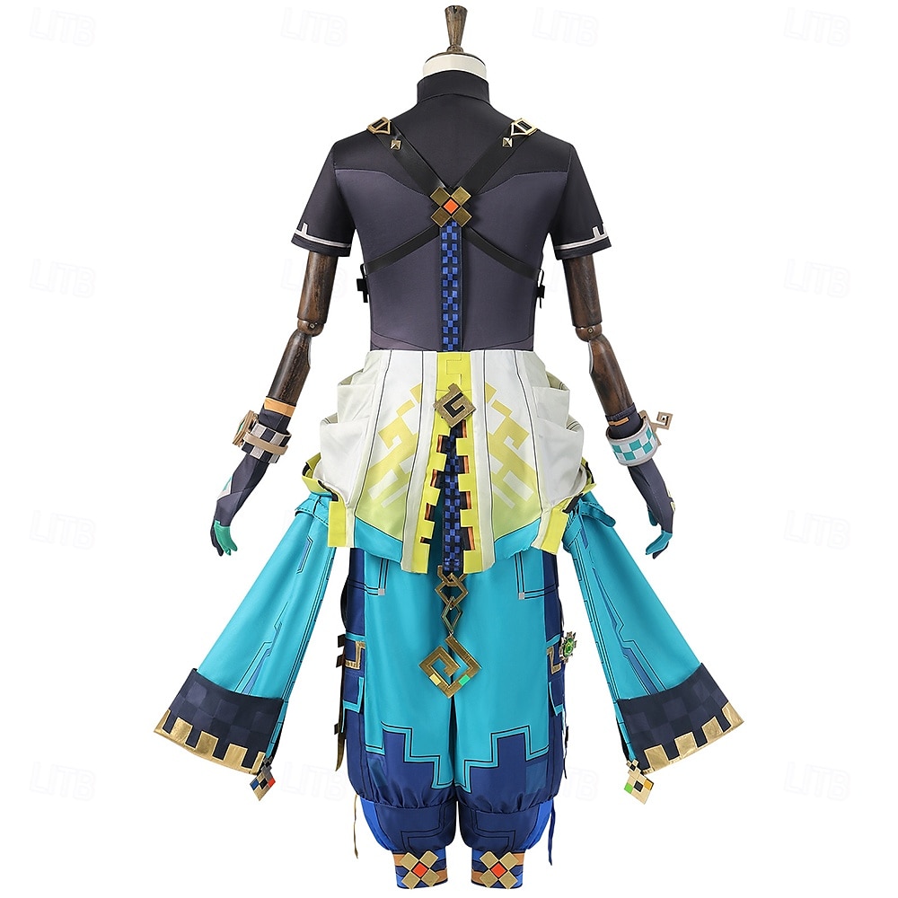 Genshin Impact Kinich Anime Cosplay kostým Boty Cosplay Paruky Cosplay obleky Cosplay Paruky Cosplay boty Karneval Plesová maškaráda Výkon Párty Vrchní deska Kalhoty Korzet Pro Pánské Dospělé 2025 - $69.64 –P3