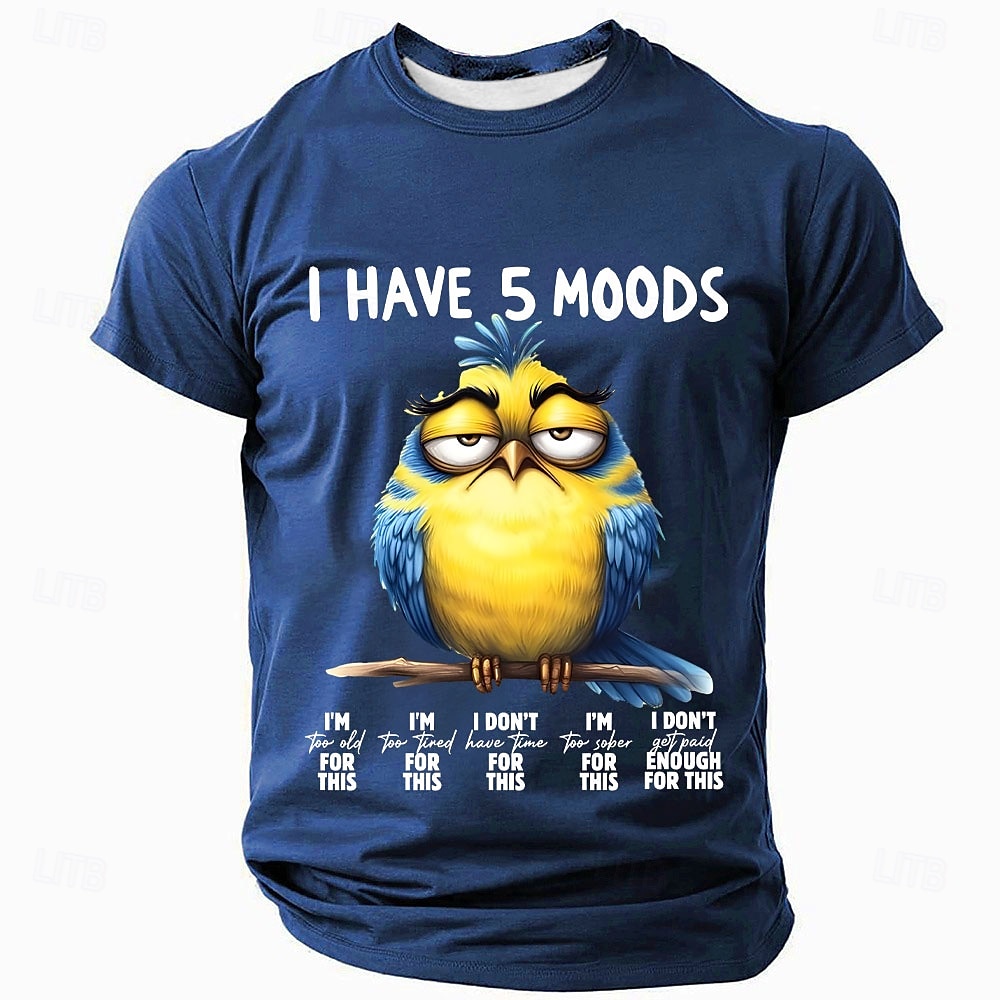 Herren Tiermotiv Lustig T Shirt Kurzarm T-Shirt 3D-Druck Rundhalsausschnitt Hemd Mode Übertrieben Täglich Party Straße Lässig Schwarz Rote Blau Sommer Frühling Bekleidung S M L XL XXL XXXL 2025 - $17.99 –P1