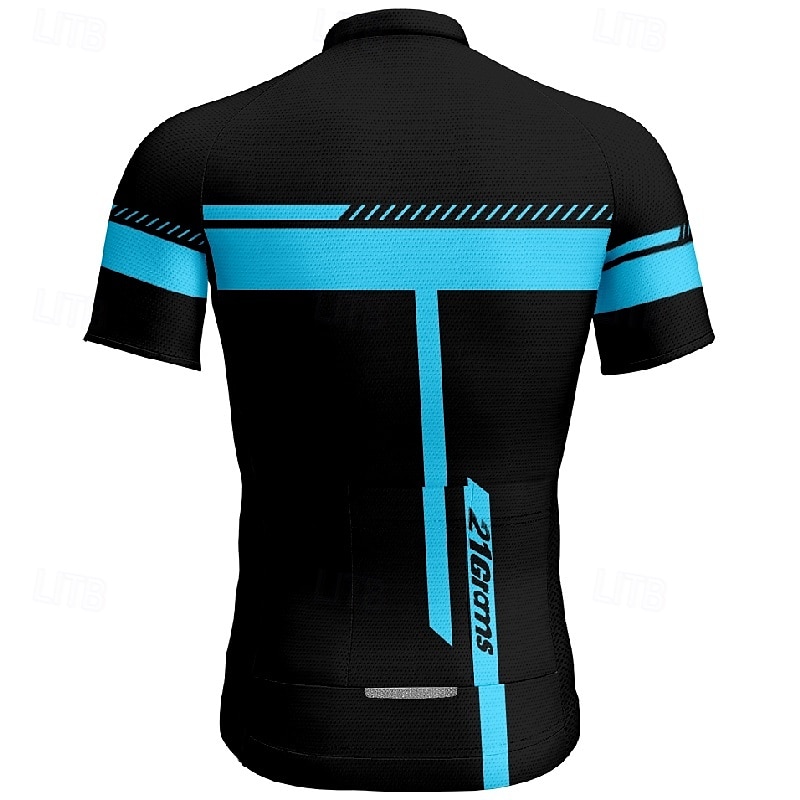 Voor heren Wielrenshirt Korte mouw Fietsen T-shirt Shirt met 3 achterzakken Bergracen Ademend Sneldrogend Anatomisch ontwerp Lampenkatoen Geel Rood Blauw Sport Kleding 2025 - $25.99 –P12