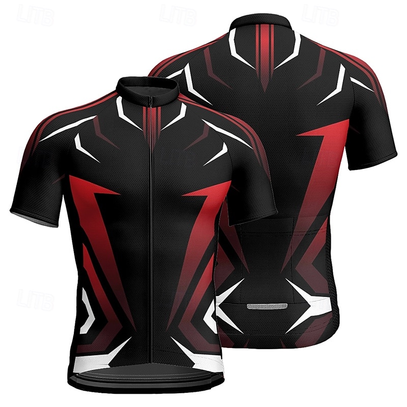 Men's Cycling Jersey Geometric Short Sleeve Bike Tee Tshirt Jersey with 3 Rear Pockets Mountain Bike MTB Quick Dry Anatomic Design Wicking Breathable Sports Yellow Red Blue Clothing Apparel 2026 - $28.99 –P4