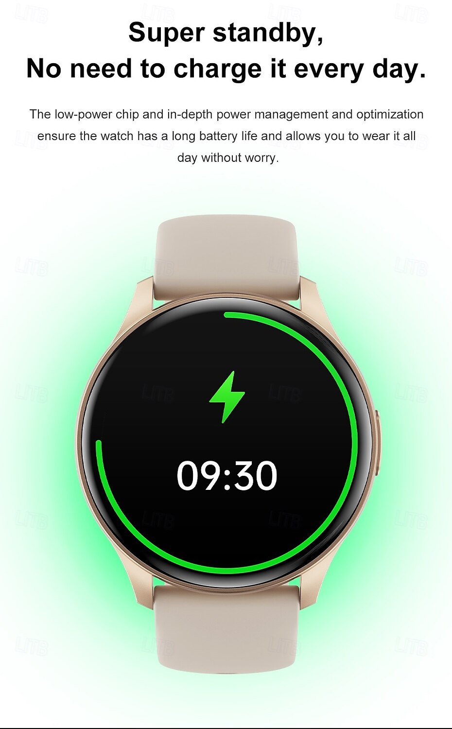 696 ZW60 Smart Watch Fitness Tracker ECG PPG Bluetooth Anropspåminnelse Android iOS IP67 44mm 1,43 2025 - $39.99 –P18