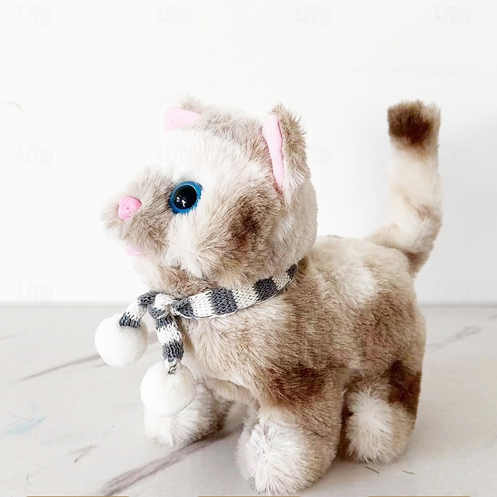 Plush Cat Stuffed Animal Interactive Cat Robot Robotic Cat Barking Meow Kitten Touch Control Electronic Pet Robot Kitty Toy Animated Cat for Girl Baby Kid 2025 - $23.99 –P13