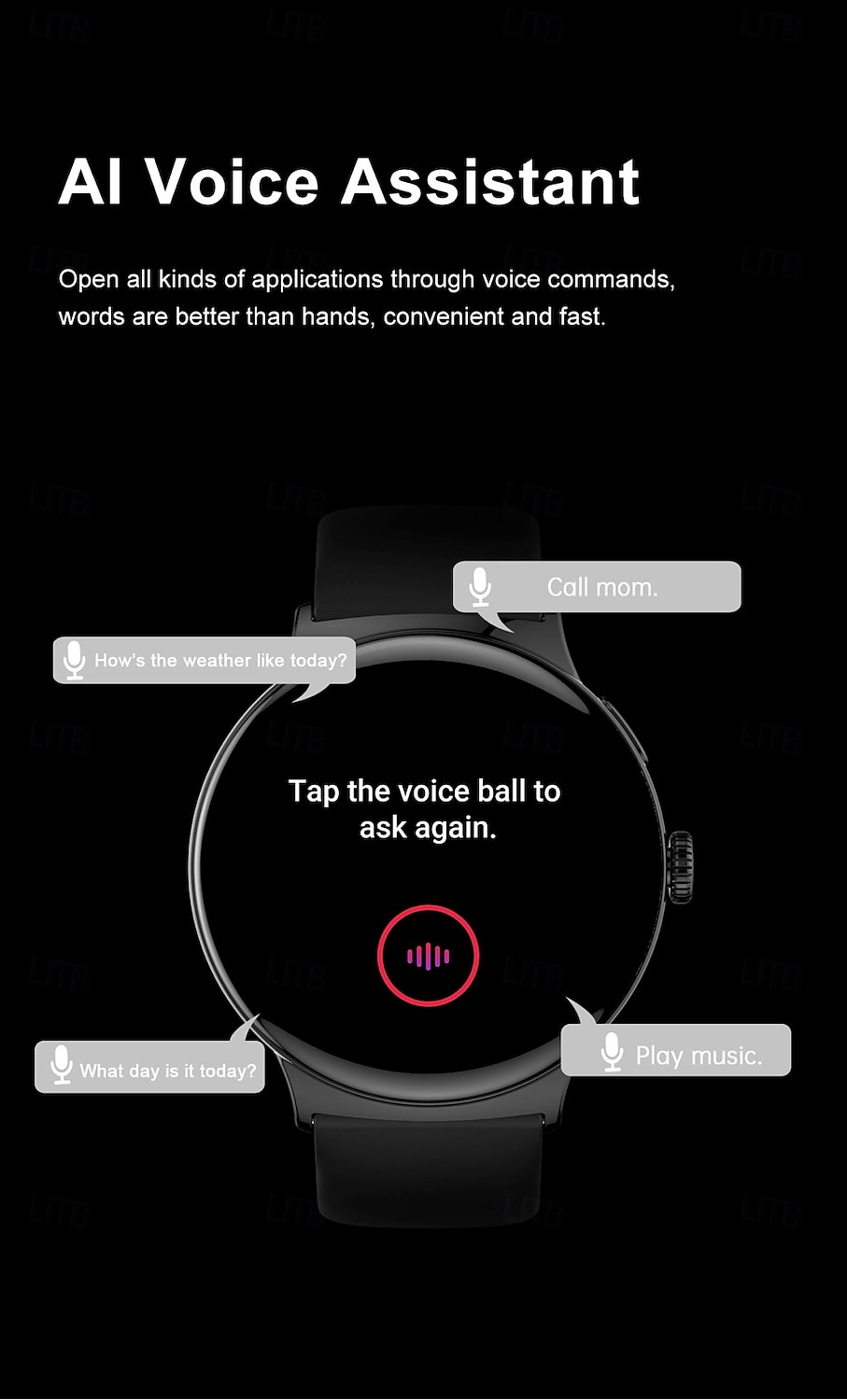 696 LA99 Smartwatch 1.43 Zoll Smartwatch Fitnessuhr Bluetooth EKG + PPG Schrittzähler Anruferinnerung Kompatibel mit Android iOS Damen Herren Freisprechanrufe Nachrichtenerinnerung IP 67 46mm 2025 - $61.99 –P13