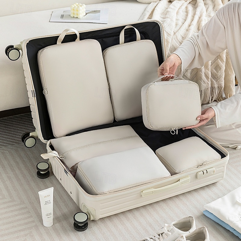Compression Packing Cubes Set for Travel Luggage Storage and Organizer Space Savers, Digital, Toiletry, Makeup, Clothes, Shoes, Travel Bags 2025 - $26.79 –P2