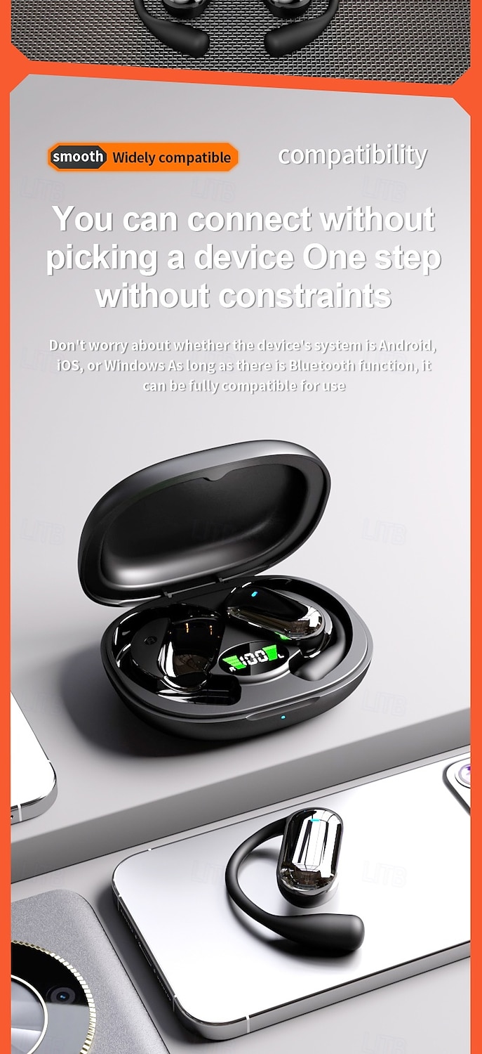Bluetooth Headset Real Time Translation Headset Talking Music 144 Languages Translation Touch Headset AI Translation Headset Long Term Sports Noise Cancellation Waterproof LED Digital Display 2025 - $15.99 –P14