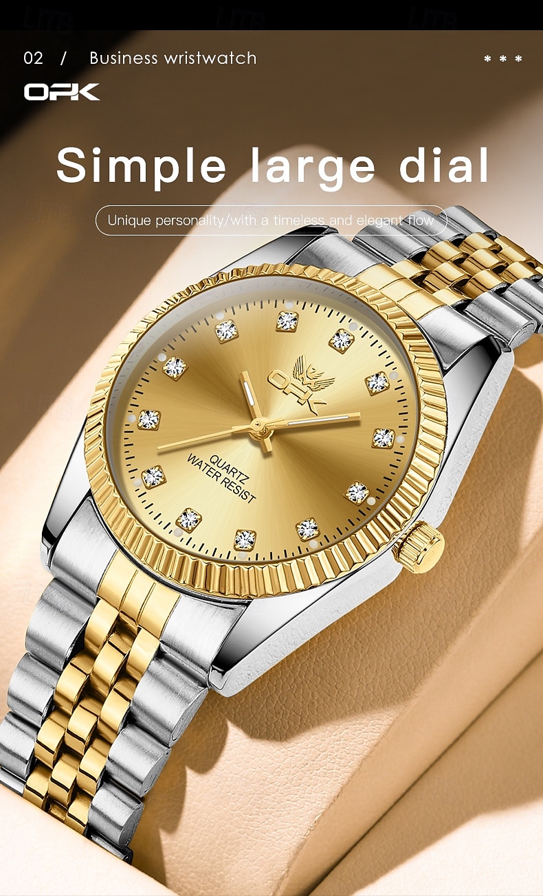OPK Luxury Brand Watch Circular Dial Luminous Stainless Steel Men's Quartz Watch 2025 - $25.99 –P4