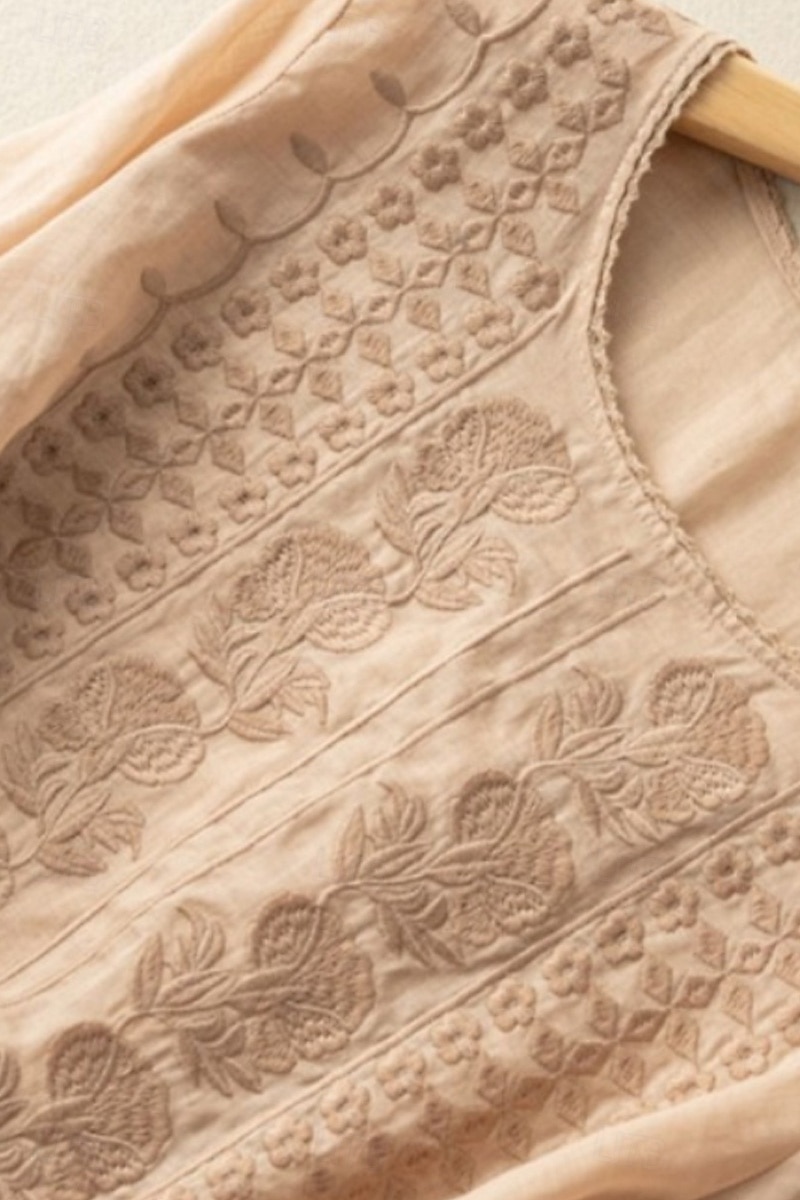 Damen Hemd Bluse Kunstbaumwollleinen Netz Einfach Modern Halbarm Rundhalsausschnitt Normale Oberteile Täglich Ferien Ausgehen Blau Weiß Gelb Purpur Khaki Sommer 2026 - $8.49 –P9