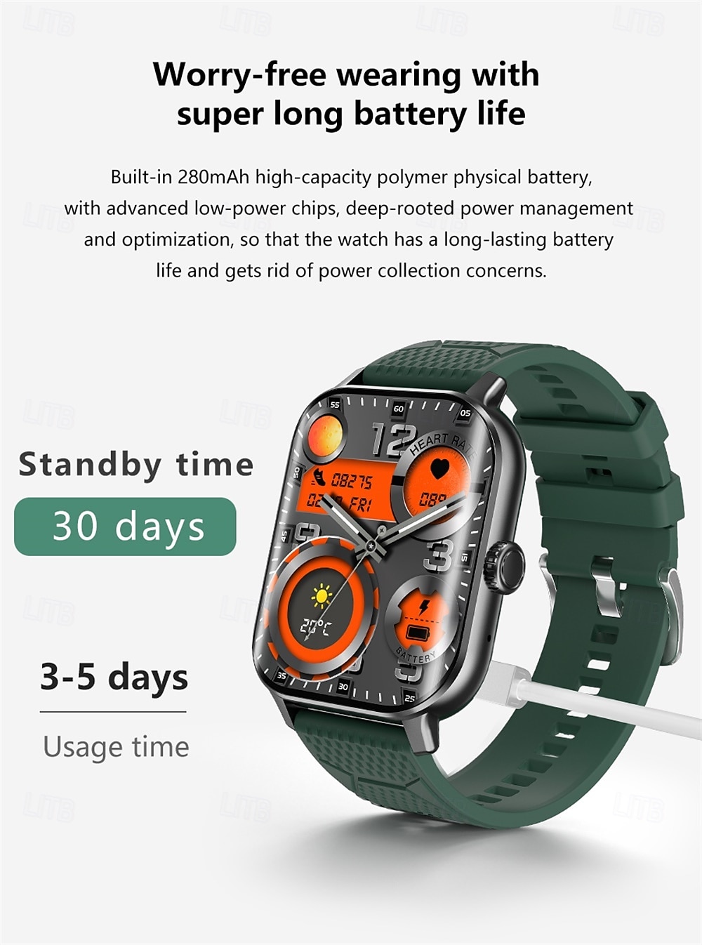 696 F12 Smart Watch Monitor aktywności Fitness ECG PPG Bluetooth Przypomnienie o połączeniu Android iOS IP67 38mm 2.02 2025 - $48.99 –P17