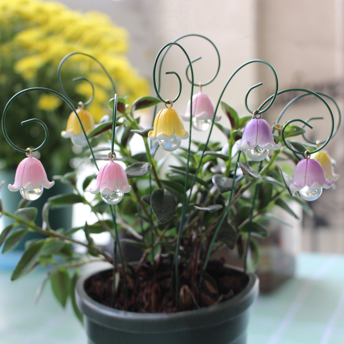 9 Pcs Lily of The Valley Garden Stakes Decor Metal Yard Art Ornaments Spring Summer Resin Flower Garden Stakes Outdoor Lawn Pathway Patio Plant Pot, Flower Bed 2025 - $17.99 –P5