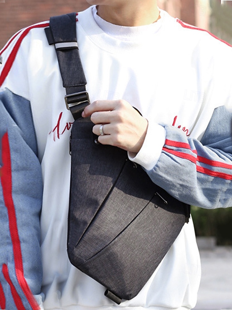 pánská nepromokavá taška přes rameno náprsní taška - módní crossbody náprsní taška, lehká taška přes rameno, vhodná na cestování, do práce i na každodenní využití ve volném čase 2025 - $18.99 –P1