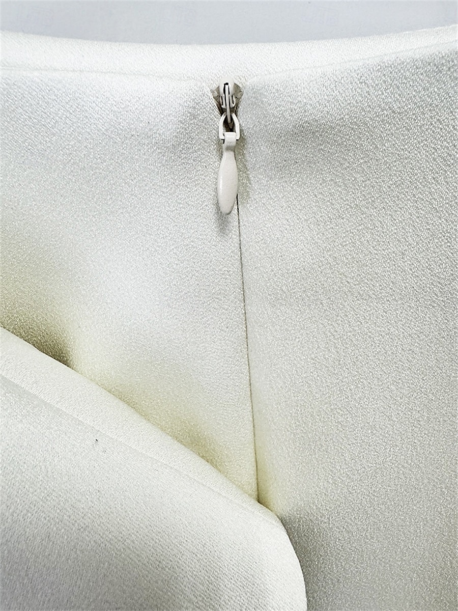 Sirena  Abito da quindicesimo compleanno abiti abito elegante matrimonio invitata lunghezza a terra maniche corte collo a giro cotone misto con cristalli perline 2025 del 2025 a $158.99 –P6