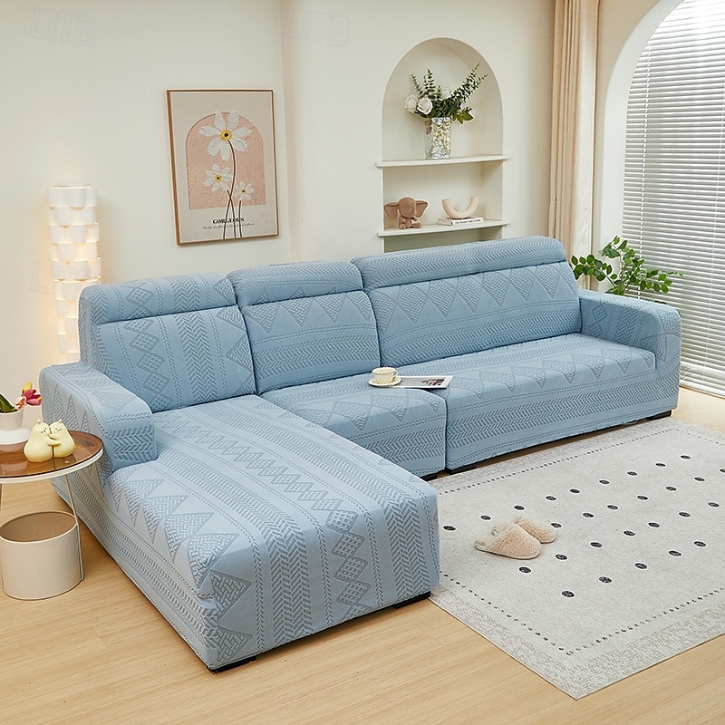 Elastic Jacquard Fabric Sofa Cover Stretch Couch Cover Sectional L Shape Sofa Slipcover Corner Case for Living Room 1/2/3/4 Seat 2025 - $40.99 –P10