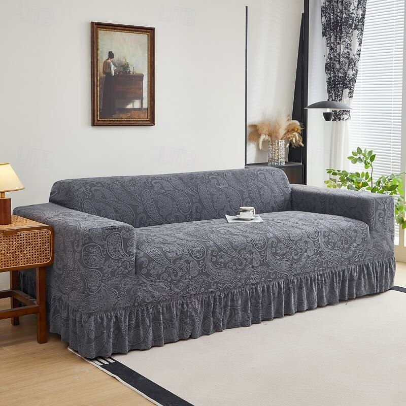 Elastic Jacquard Fabric Style of Skirt Sofa Cover Stretch Couch Cover Sectional L Shape Sofa Slipcover Corner Case for Living Room 1/2/3/4 Seat 2025 - $40.99 –P15