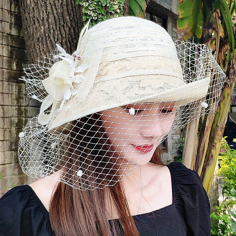 1950s Retro Vintage Hat Women's Valentine's Day Derby Ascot Horse Racing Festival Adults' Hat All Seasons 2026 - $33.99 –P6