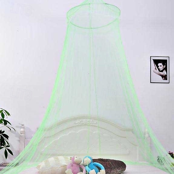 Bett-Baldachin Baumwolle Loft solid Kinder zusammenklappbare runde Hoop durchsichtige Moskito-Netz Mädchen Bett-Baldachin 2025 - $13.99 –P5