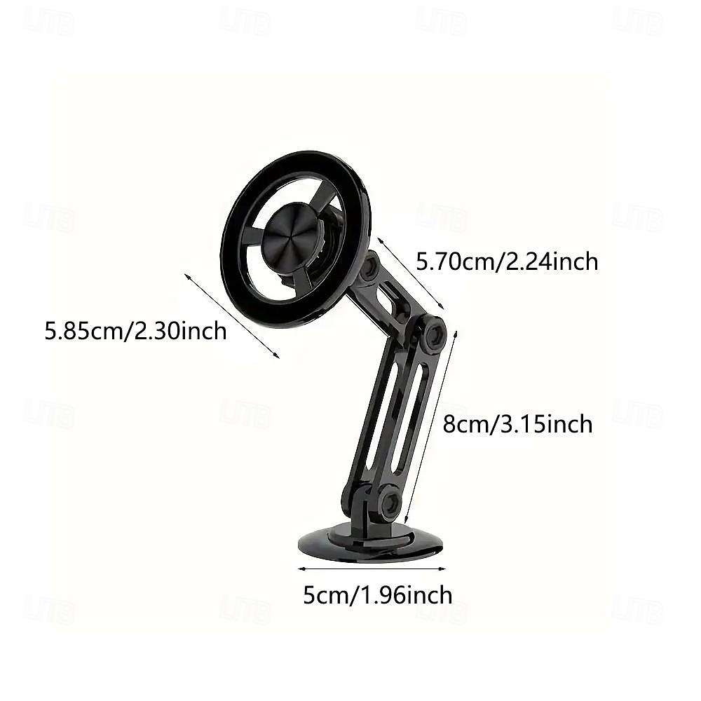 Aluminum Alloy Magnetic Car Mobile Phone Holder Universal Anti-shake Telescopic Folding Mobile Phone Holder Nano Strong Adhesive 360 Rotatable Adjustable Navigation Holder 2025 - $24.99 –P7